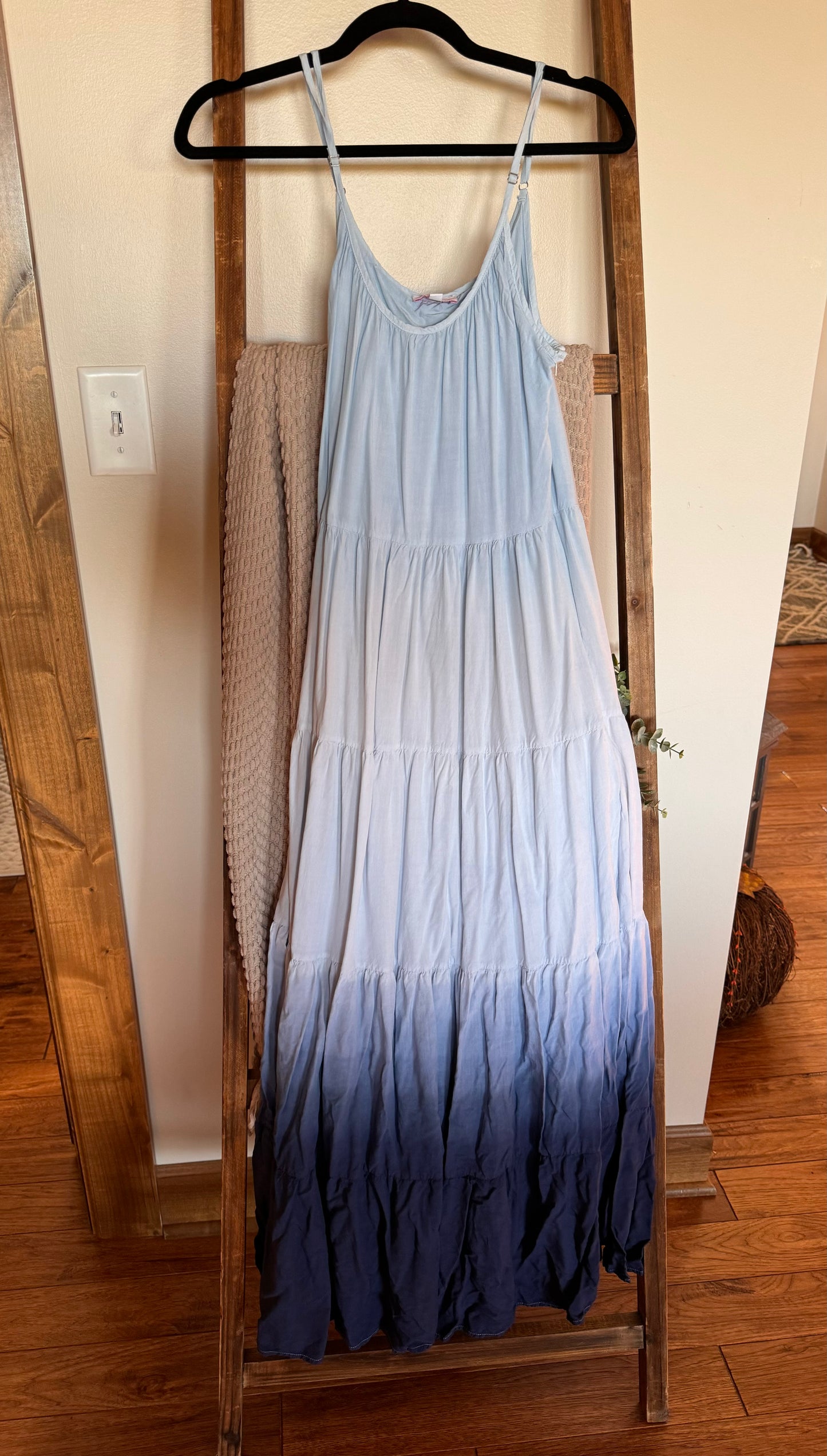 Pink Lily Ombré Blue Maxi Dress